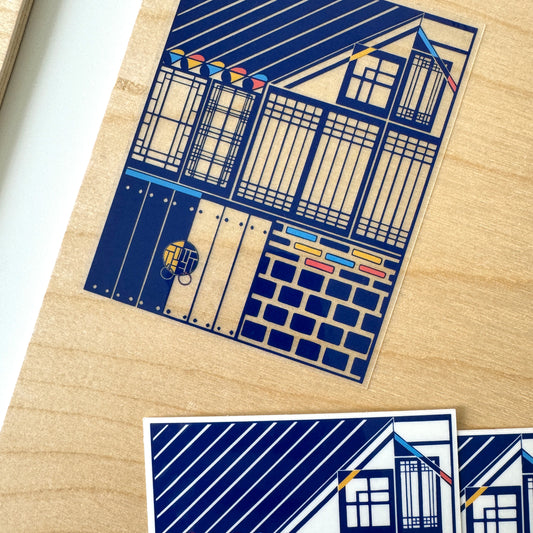 Blue Hanok | Clear Sticker